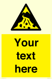 Custom Warning: Debris flow zone